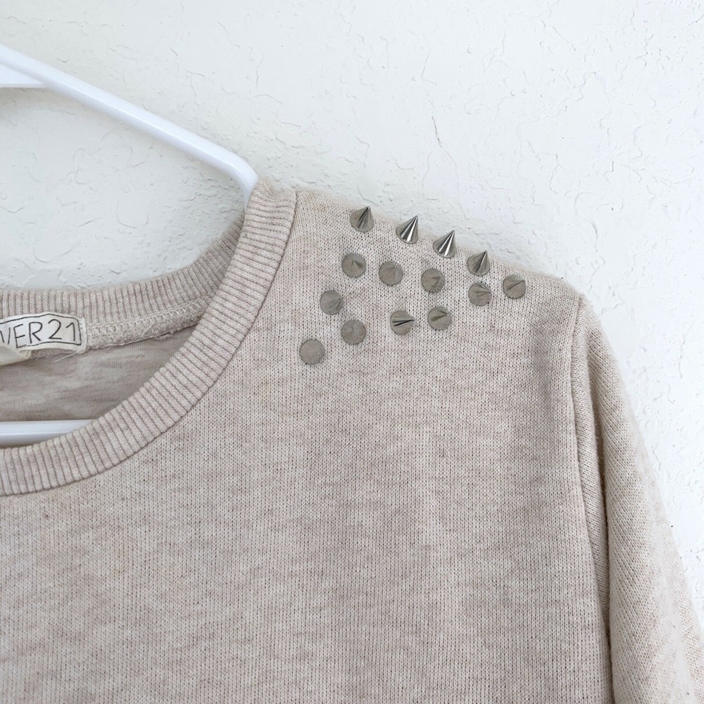 Forever 21 Beige Blue Spike Ombre Pullover Sweater - Picture 5 of 8